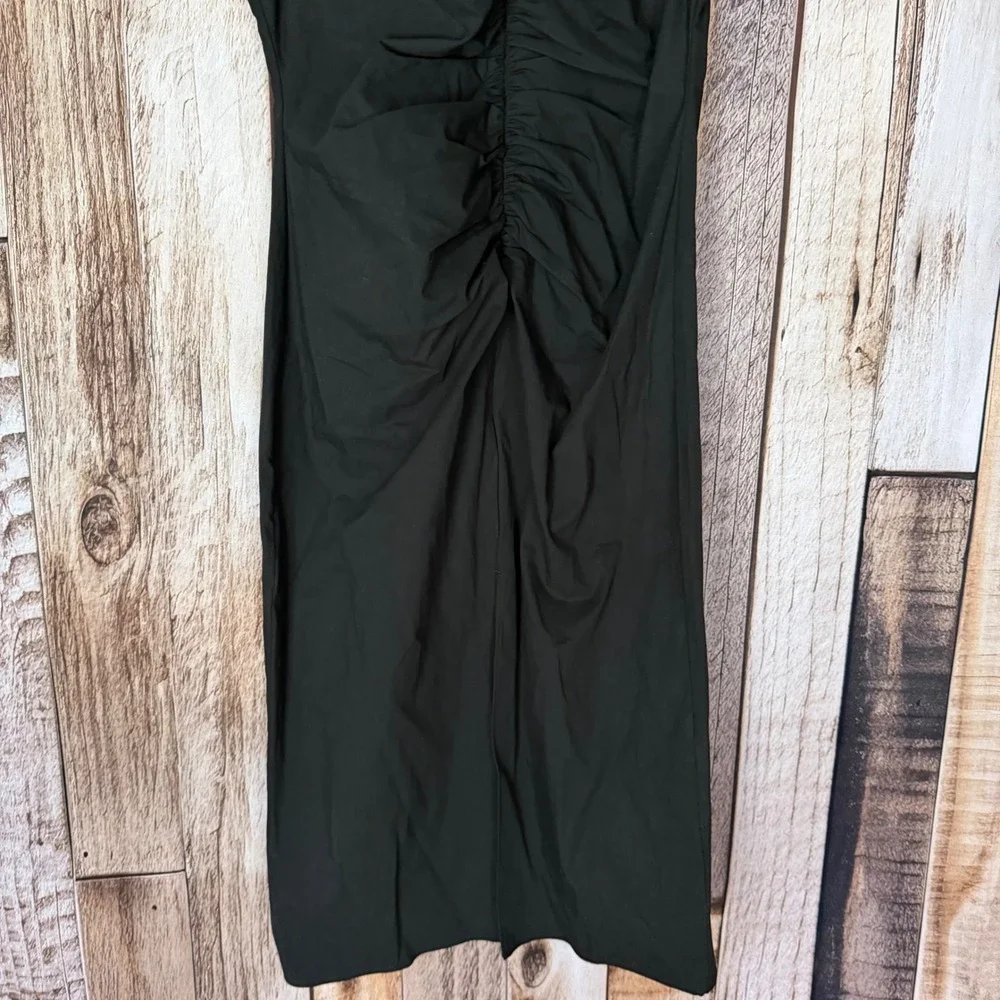 Abercrombie & Fitch Maxi Dress Sleeveless Ruched Minimalist Lagenlook Style‎ XL